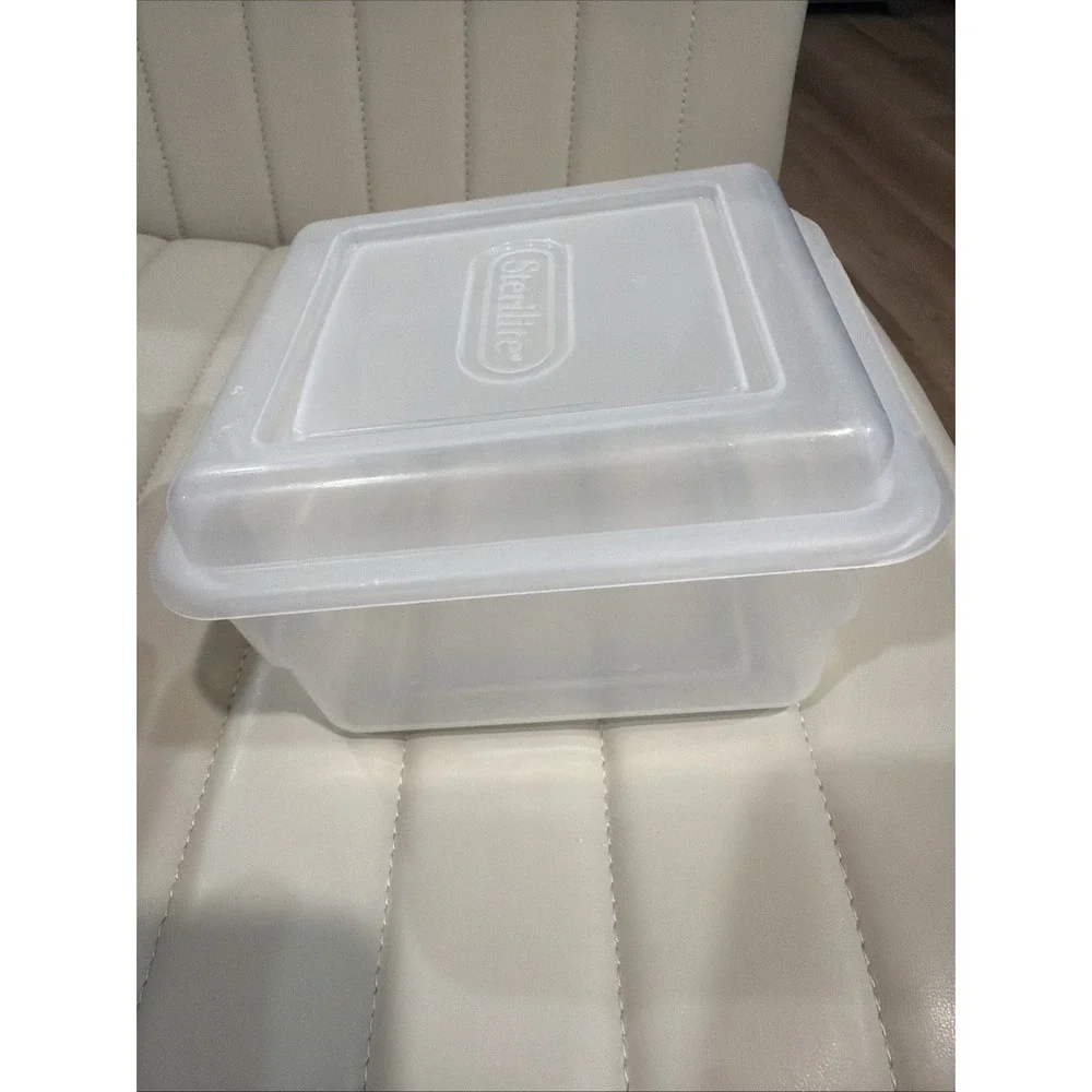 VTG Sterilite 1700 Flip Tops Clear Hinged Storage Box 7